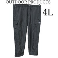 画像1: OUTDOOR PRODUCTS 　メンズ　大きいサイズ　防寒パンツ　 裏フリース　タフタ カーゴパンツ 黒 5L