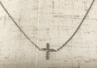 画像2: 小さな十字架 シルバーネックレス