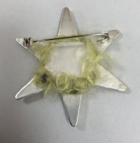 画像2: フェリシモ 槌目（つちめ）星型 毛糸 スター ブローチ