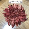 画像1: 大きな花 ブローチ コサージュ 赤 (1)