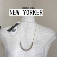 画像1: ニューヨーカー フェイクパール×カラースティック ネックレス