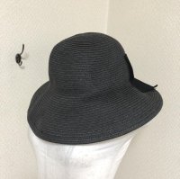 画像3: DEAR HATS バックカット 折りたためる 麦わら帽子 女優帽 黒 61cm