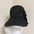 画像4: DEAR HATS バックカット 折りたためる 麦わら帽子 女優帽 黒 61cm (4)