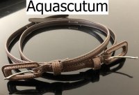 画像2: Aquascutum【アクアスキュータム】細ベルト 型押しレザー