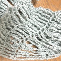 画像3: 春色　手編み　ハンドメイド　レディースマフラー　襟巻　パステルブルー　
