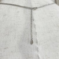 画像3: 925 シルバー ロングネックレス  ダブルレイヤー  2連ネックレス　四角 スクエア　シルバー925