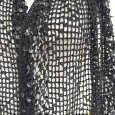 画像3: ローゲージ　ニットショール　黒　スパンコール付き　ハンドメイド　手編み (3)