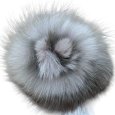 画像1: ミンクファー　ブローチ　グレー　 (1)