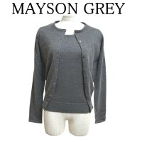 画像1: MAYSON GREY　メイソングレイ　ウール100　レディース　ツインニット　ニットアンサンブル　グレー　M　細身