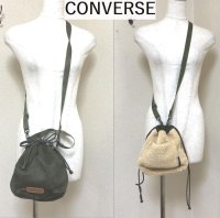 画像1: CONVERSE/コンバース ボア 巾着 リバーシフルポシェット ショルダーバッグ