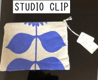 画像1: studio CLIP フラットポーチ 青花