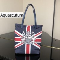 画像1: Aquascutum【アクアスキュータム】ユニオンジャックふんわり中綿 トートバッグ