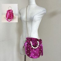 画像2: SHEIN シーインミニフェイクパール & ラインストーン装飾バケットバッグ