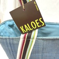画像2: タグ付き　KALOES（カロエス）天然素材　かごバッグ　水色