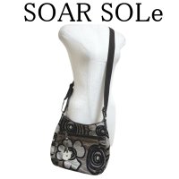 画像1: SOAR SOLe　ゴブラン織り　クロスショルダーバッグ　ブラウン　花