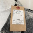 画像5: MASCULO(マスキュロ) レディース チェックシャツ オーバーシャツ リネンシャツ  前くくり ベージュ 黒 (5)