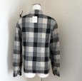画像6: MASCULO(マスキュロ) レディース チェックシャツ オーバーシャツ リネンシャツ  前くくり ベージュ 黒 (6)