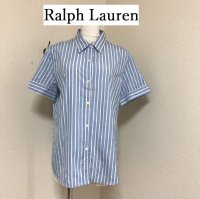画像1: Ralph Lauren(ラルフローレン)レギュラーカラー レディース シャツ  半袖 ストライプ ７F