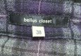 画像4: bellus closet (ベルスクローゼット) レギュラーカラー ウールブレンドシャツ ロング 長袖 タータンチェック パープル 38号 (4)