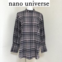 画像1: nano universe ナノユニバース　レディース　プルオーバーブラウス　クラシックチェック　長袖　36号