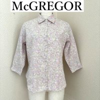 画像1: McGREGOR　マックレガー　レディース　レギュラーカラーシャツ　７分袖　フラワープリント　花柄　ピンク