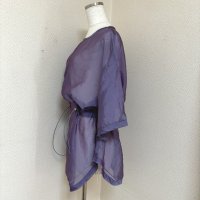 画像2: タグ付き selectmoca オーガンジーウエストギャザープルオーバーブラウス パープル