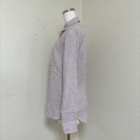 画像2: 鎌倉シャツ マンハッタンスリム レディース レギュラーカラー リネンシャツ 長袖 40