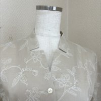 画像2: Se ninon　刺繍入り　シャツ　ブラウス　７分袖　ベージュ