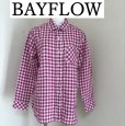 画像1: BAYFLOW(ベイフロー)　 レディース　リネンシャツ　チェックシャツ　長袖　ギンガムチェック ピンク (1)