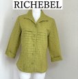 画像1: RICHEBEL (ラピーヌ) レディース ローンレース シャツジャケット ライトグリーン (1)