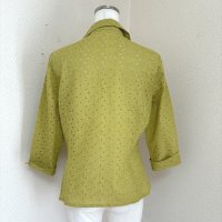 画像3: RICHEBEL (ラピーヌ) レディース ローンレース シャツジャケット ライトグリーン