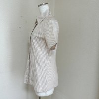 画像2: NEW YORKER レディース 半袖シャツ ストライプシャツ ベージュ 9号