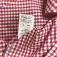 画像7: EDWIN　レディース　ボタンタウンシャツ　半袖　ギンガムチェック　赤　白　M (7)