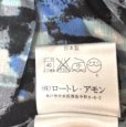 画像7: ロートレアモン　ドロストブラウス　さらさらブラウス　半袖　スクエアプリント　ブルー　ブラック　2 (7)