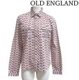 画像1: オールドイングランド　OLD ENGLAND レディース　リバティ　レギュラーカラーシャツ　長袖　レトロ花柄　M (1)