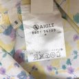 画像5: AIGLE　レディース　バンドカラー　プルオーバーシャツ　フラワープリント　イエロー　ホワイト　ミントブルー　　S (5)