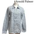 画像1: Arnold Palmer（アーノルド パーマー）レディース　スキッパーシャツ　長袖　花柄　水色 (1)