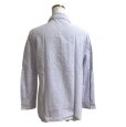 画像3: COMODORE　レディース　綿麻シャツ　長袖　リネンシャツ　水色　M (3)