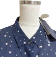 画像7: BLUE FRONCE　ブルーフロンセ　レディース 2way さらさらブラウス　前上がり　長袖　星プリント　ネイビー　紺　L　11号　40号 (7)