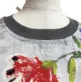 画像3: アルベロベロ　半袖カットソー　異素材切り替え　ゆったり　グレー　ブタ　虹　レース付き (3)