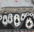 画像6: アルベロベロ　半袖カットソー　異素材切り替え　ゆったり　グレー　ブタ　虹　レース付き (6)