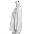 画像2: tocco closet　ブラウス　7分袖　花付き　ホワイト　白　MーL (2)