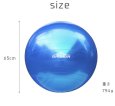 画像2: DABADA バランスボール フットポンプ付き 直径 65cm ヨガ  エクササイズボール 青 (2)