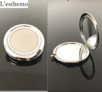 画像1: 傷あり L'esthemo コンパクトミラー 手鏡