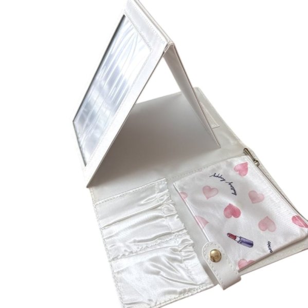 画像5: cocoonist コクーニスト 手帳型　化粧ポーチ　スタンドミラー付き (5)