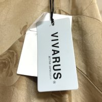 画像3: タグ付き　VIVARUS　高級　レディース　大きいサイズ　プリントロングスカート　ローズ　マットサテン　ベージュ　LL