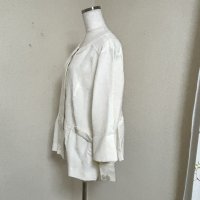 画像3: タグ付き　CORBEAU　ノーカラージャケット　ホワイト　4L　大きいサイズ　夏