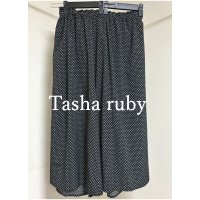 画像1: Tasha ruby(ターシャルビー)　大きいサイズ　レディース　さらさら　ワイドパンツ　ドット　スカーチョ　水玉　F5