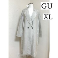 画像1: タグ付き　GU　大きいサイズ　レディース　スプリングコート　リネンブレンドトレンチコート　XL