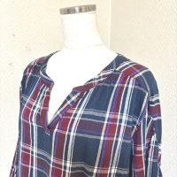 画像2: ノアンヌ　レディース　プルオーバーシャツ　チェック　長袖　大きいサイズ　5L